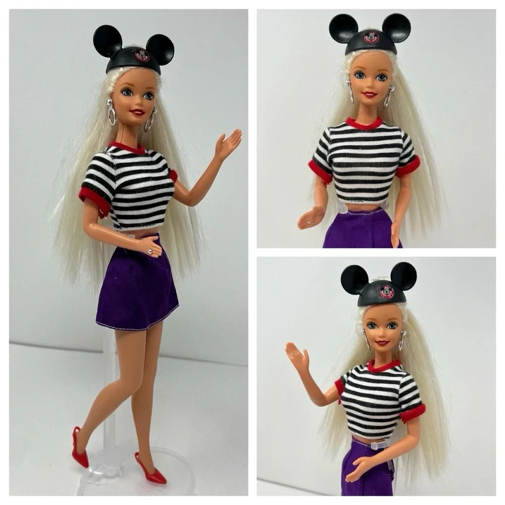 Disney Exclusive Fun‎ Barbie Doll in mickey mouse hat stripe shirt 1966-76